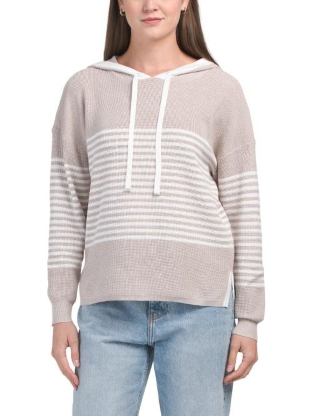 CYRUS Waffle Solid Stripe Hoodie $24.99 Compare At $45 help